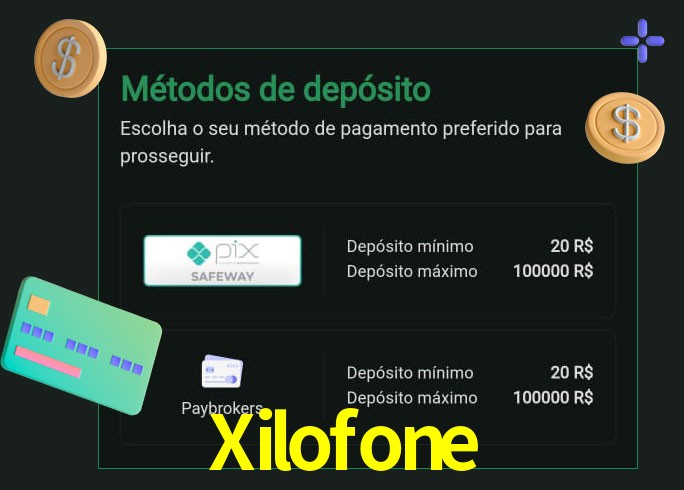 O cassino Xilofone oferece uma grande variedade de métodos de pagamento